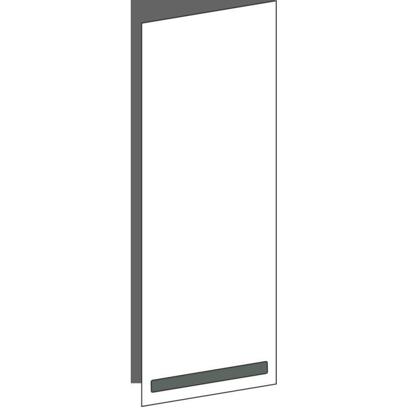 Tür 30x80 rechts, für Oberschränke oder Hochschränke (Griff Unten), ONE_LINE VERDE COMMODORO