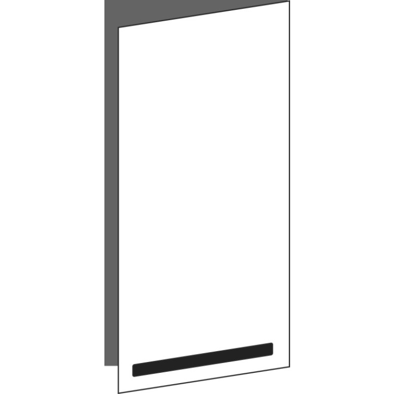 Tür 30x60 rechts, für Oberschränke oder Hochschränke (Griff Unten), ONE_LINE NERO INGO