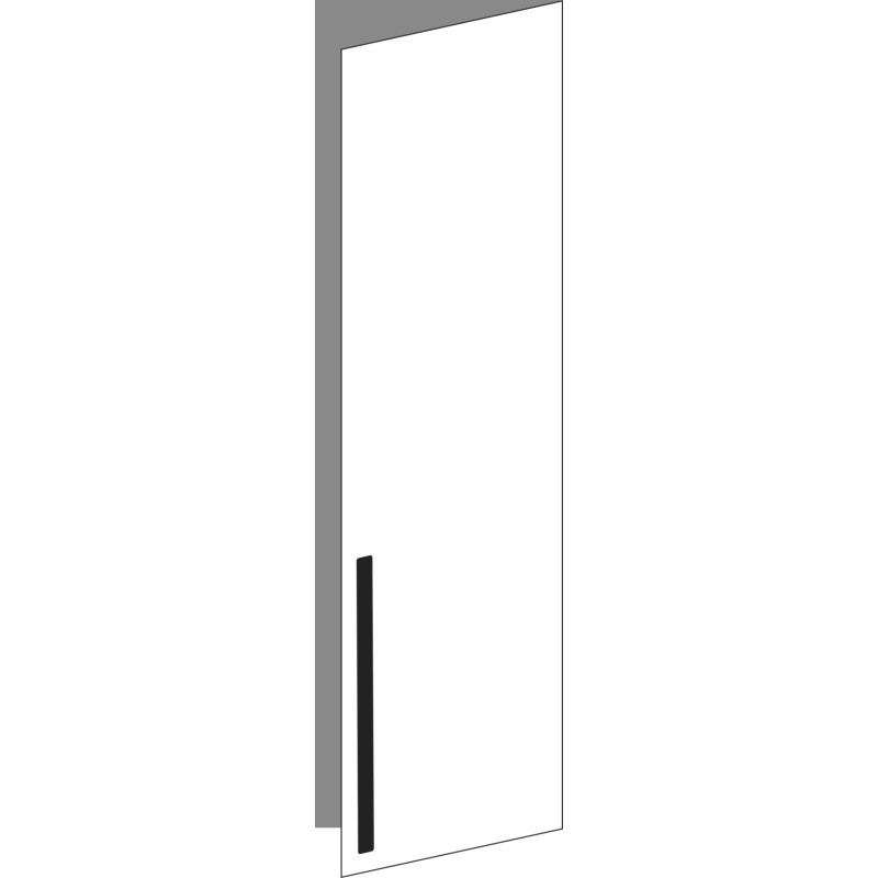Tür 40x140 rechts, für Oberschränke oder Hochschränke (Griff Unten), ONE_LINE NERO INGO