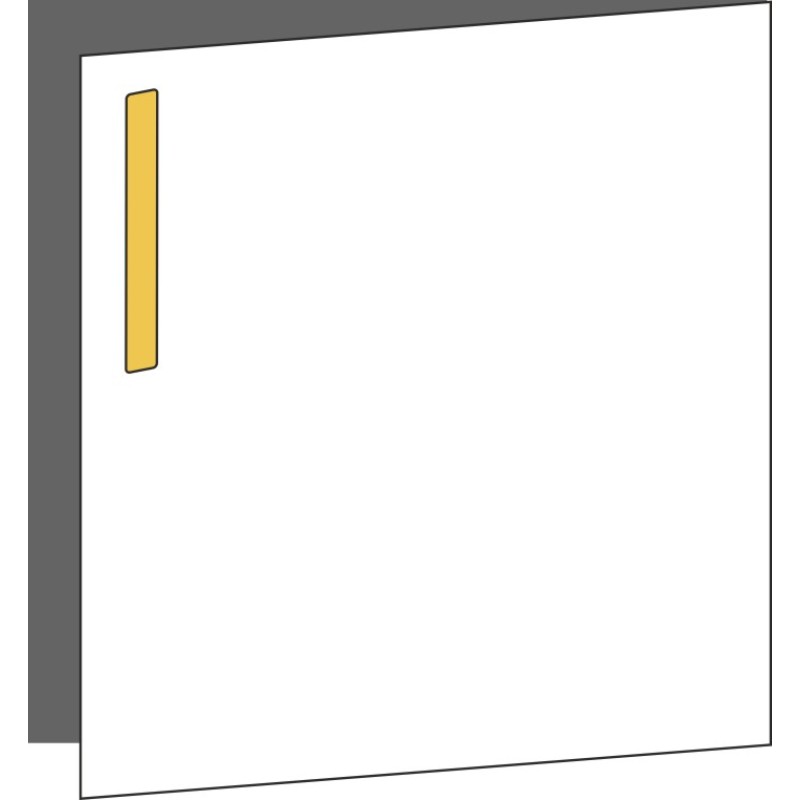 Tür 60x60 rechts, für Unterschränke oder Hochschränke (Griff Oben), ONE_LINE GOLD