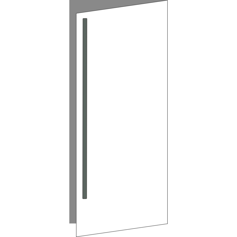 Tür 60x140 rechts, für Unterschränke oder Hochschränke (Griff Oben), ONE_LINE VERDE COMMODORO