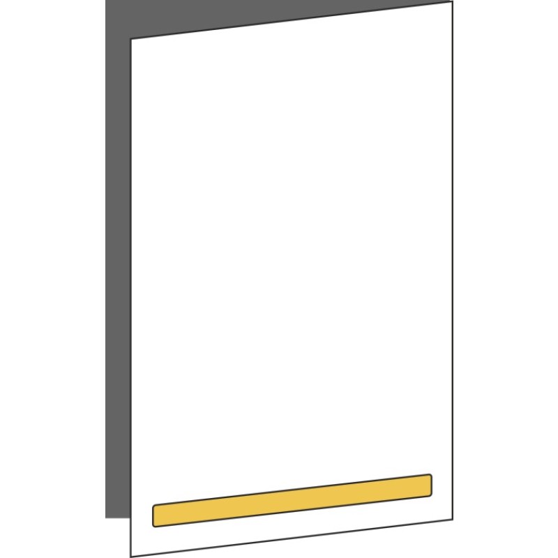 Tür 40x60 rechts, für Oberschränke oder Hochschränke (Griff Unten), ONE_LINE GOLD