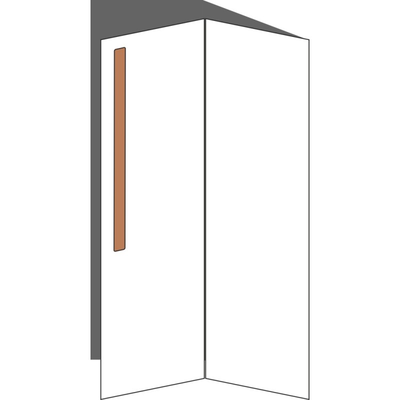 Tür Eckschrank 26x80 rechts, für Eckschränke (2ST), ONE_LINE COPPER (2 Stück)