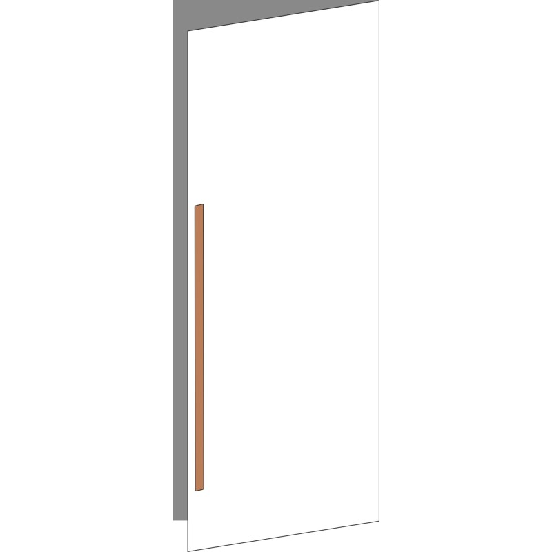 Tür 60x200 rechts, für Oberschränke oder Hochschränke (Griff Unten), ONE_LINE COPPER