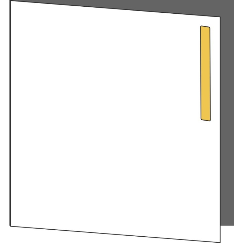 Tür 60x60 links, für Unterschränke oder Hochschränke (Griff Oben), ONE_LINE BRASS