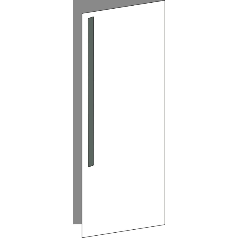 Tür 40x100 rechts, für Unterschränke oder Hochschränke (Griff Oben), ONE_LINE VERDE COMMODORO