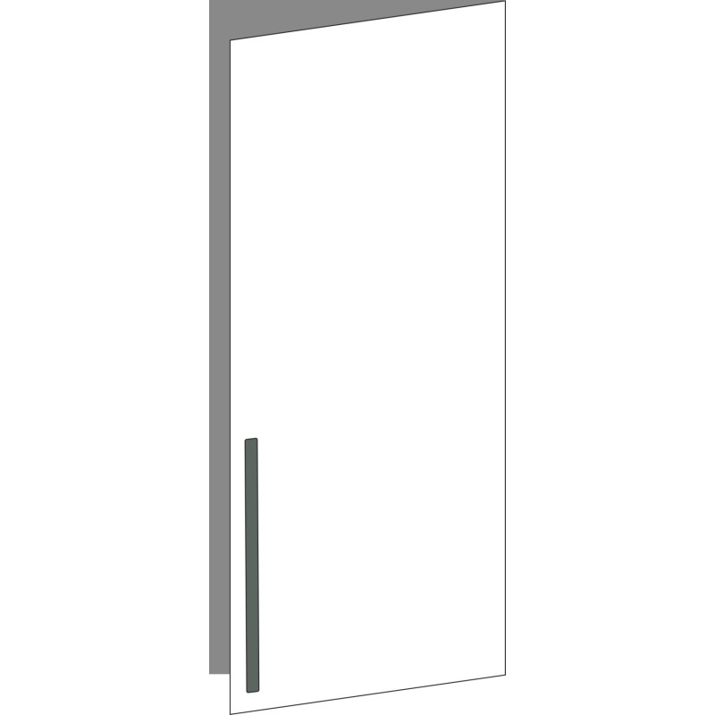 Tür 60x140 rechts, für Oberschränke oder Hochschränke (Griff Unten), ONE_LINE VERDE COMMODORO