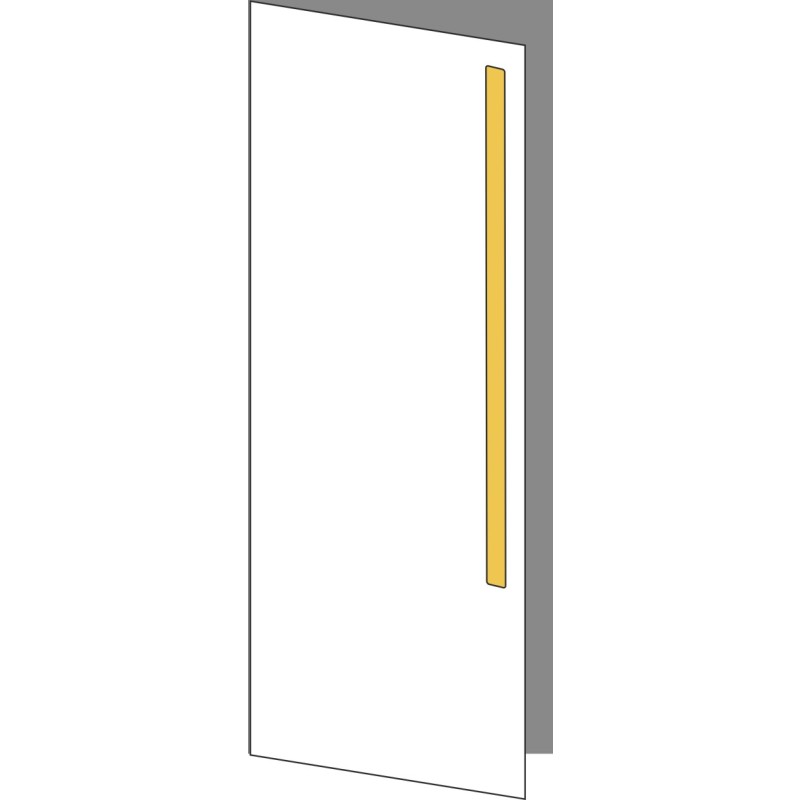 Tür 40x100 links, für Unterschränke oder Hochschränke (Griff Oben), ONE_LINE GOLD