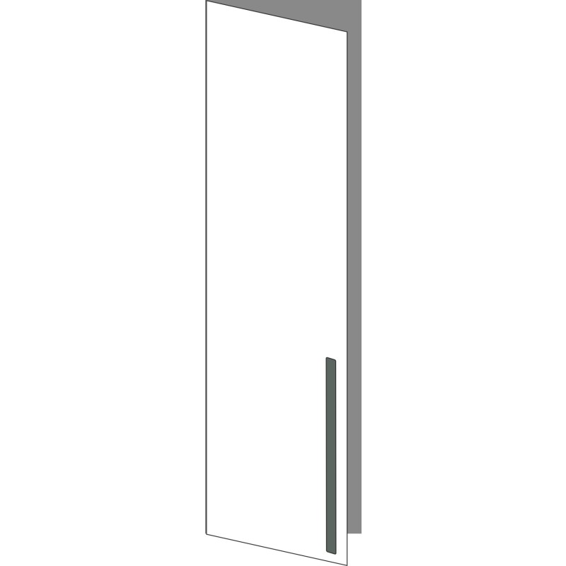 Tür 40x140 links, für Oberschränke oder Hochschränke (Griff Unten), ONE_LINE VERDE COMMODORO