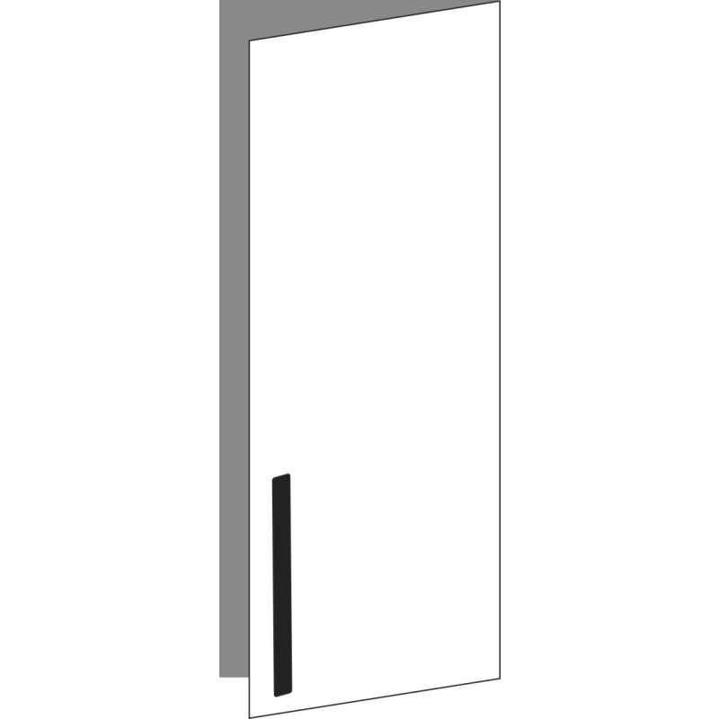 Tür 40x100 rechts, für Oberschränke oder Hochschränke (Griff Unten), ONE_LINE NERO INGO