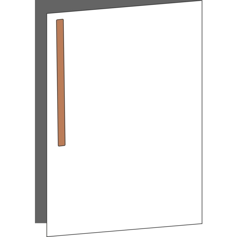 Tür 60x80 rechts, für Unterschränke oder Hochschränke (Griff Oben), ONE_LINE COPPER