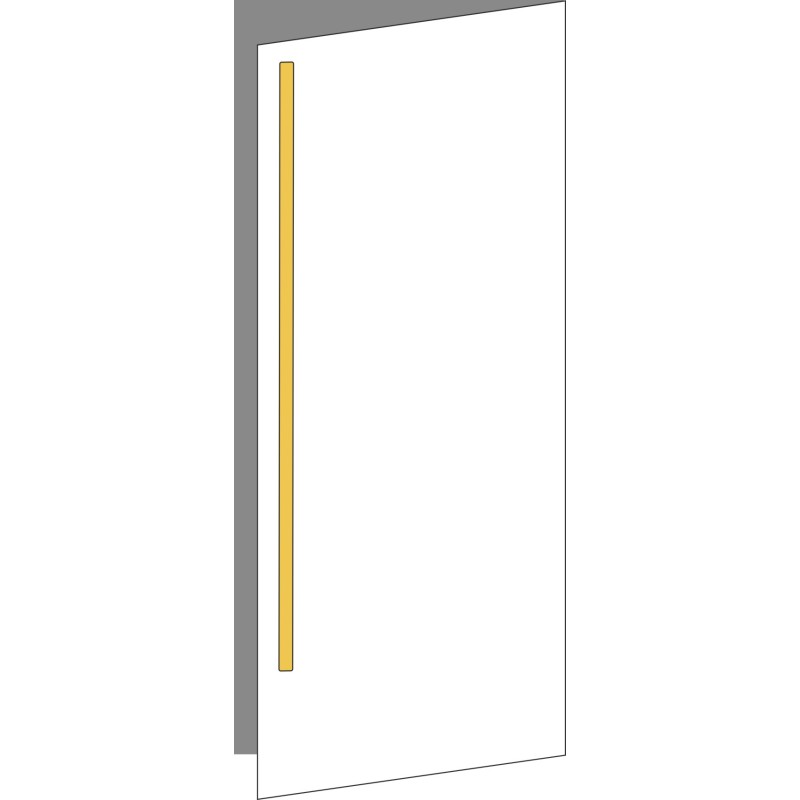 Tür 60x140 rechts, für Unterschränke oder Hochschränke (Griff Oben), ONE_LINE BRASS