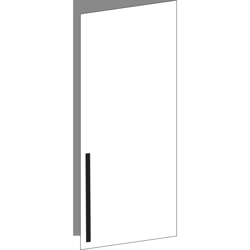 Tür 60x140 rechts, für Oberschränke oder Hochschränke (Griff Unten), ONE_LINE NERO INGO