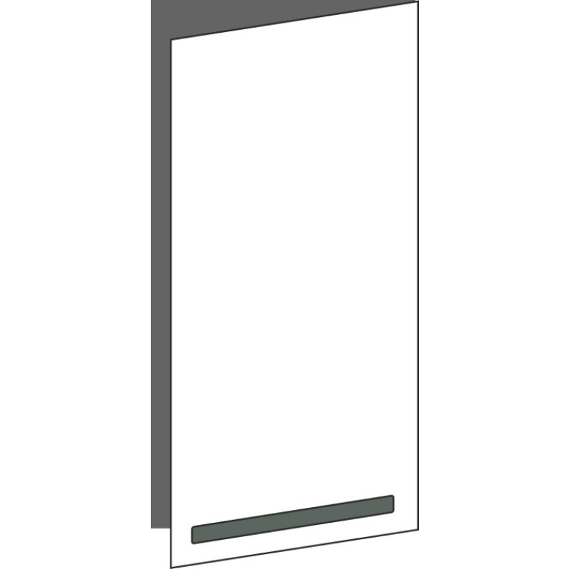 Tür 30x60 rechts, für Oberschränke oder Hochschränke (Griff Unten), ONE_LINE VERDE COMMODORO