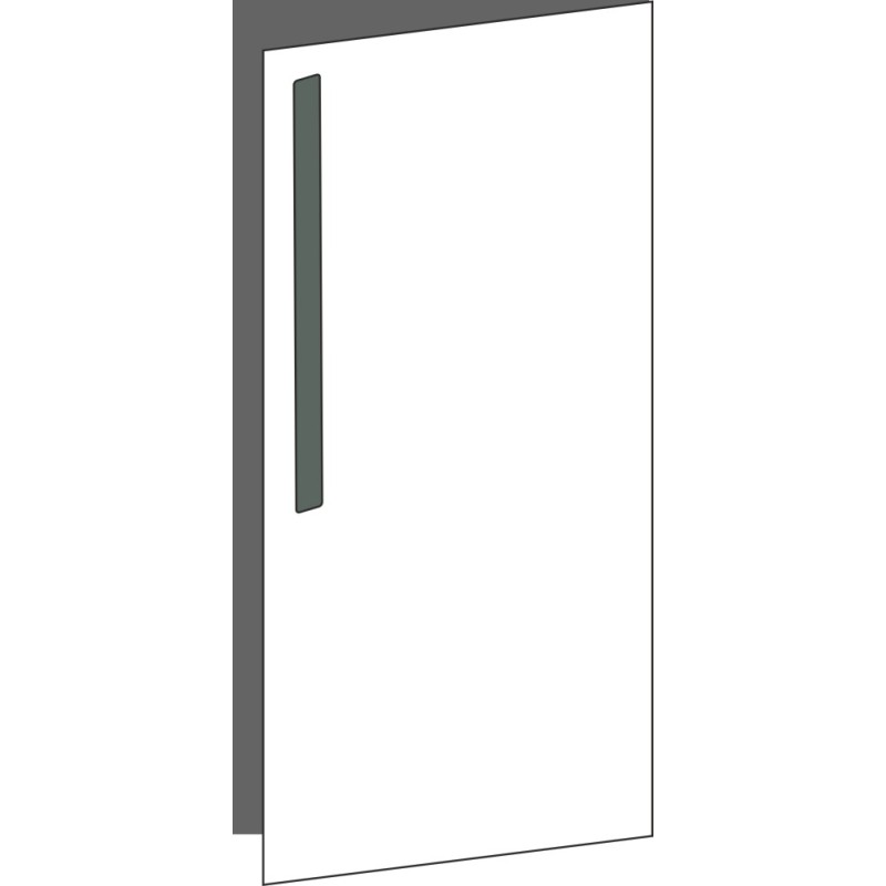 Tür 40x80 rechts, für Unterschränke oder Hochschränke (Griff Oben), ONE_LINE VERDE COMMODORO