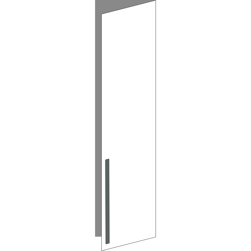 Tür 40x200 rechts, für Oberschränke oder Hochschränke (Griff Unten), ONE_LINE VERDE COMMODORO