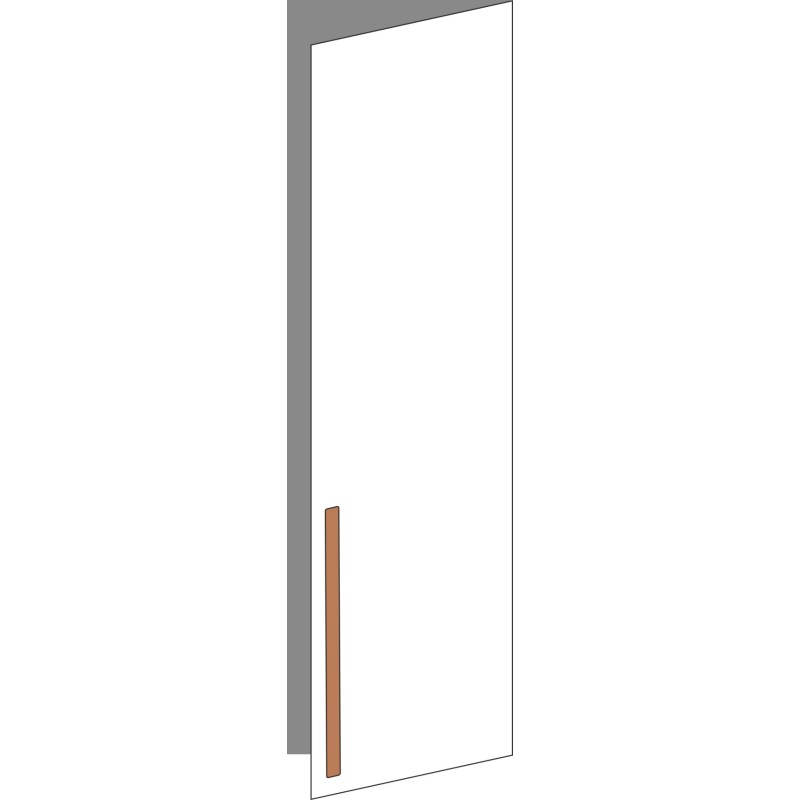 Tür 40x140 rechts, für Oberschränke oder Hochschränke (Griff Unten), ONE_LINE COPPER
