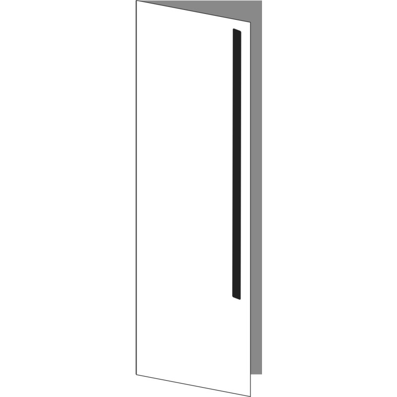 Tür 40x120 links, für Unterschränke oder Hochschränke (Griff Oben), ONE_LINE NERO INGO