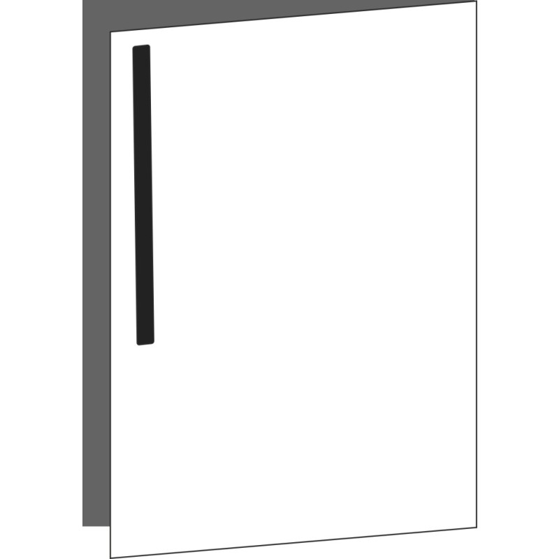 Tür 60x80 rechts, für Unterschränke oder Hochschränke (Griff Oben), ONE_LINE NERO INGO