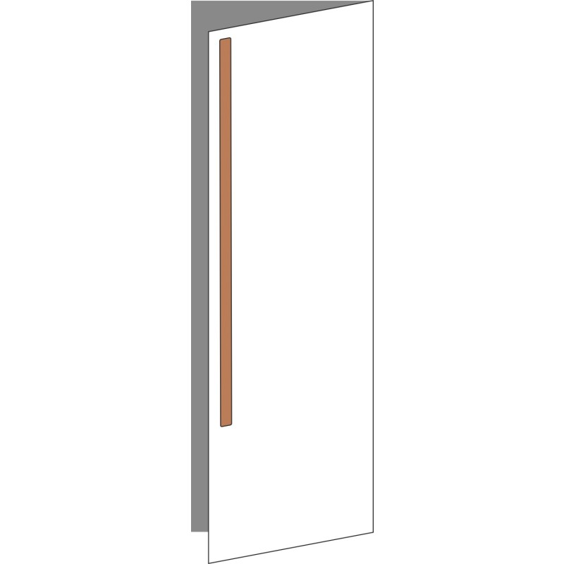 Tür 40x120 rechts, für Unterschränke oder Hochschränke (Griff Oben), ONE_LINE COPPER
