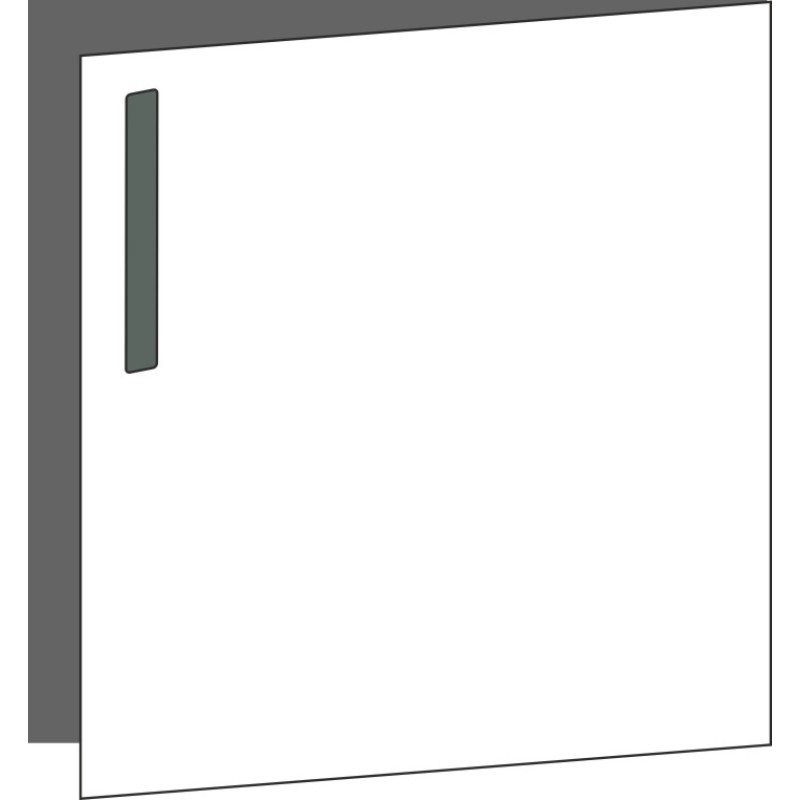 Tür 60x60 rechts, für Unterschränke oder Hochschränke (Griff Oben), ONE_LINE VERDE COMMODORO