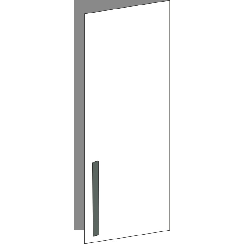 Tür 40x100 rechts, für Oberschränke oder Hochschränke (Griff Unten), ONE_LINE VERDE COMMODORO