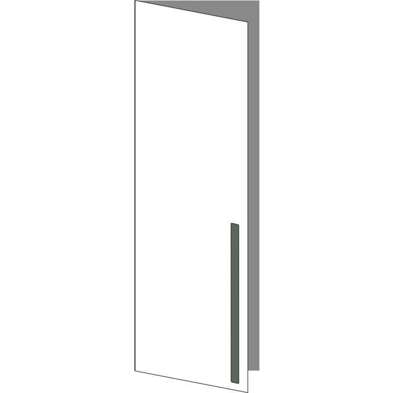 Tür 40x120 links, für Oberschränke oder Hochschränke (Griff Unten), ONE_LINE VERDE COMMODORO
