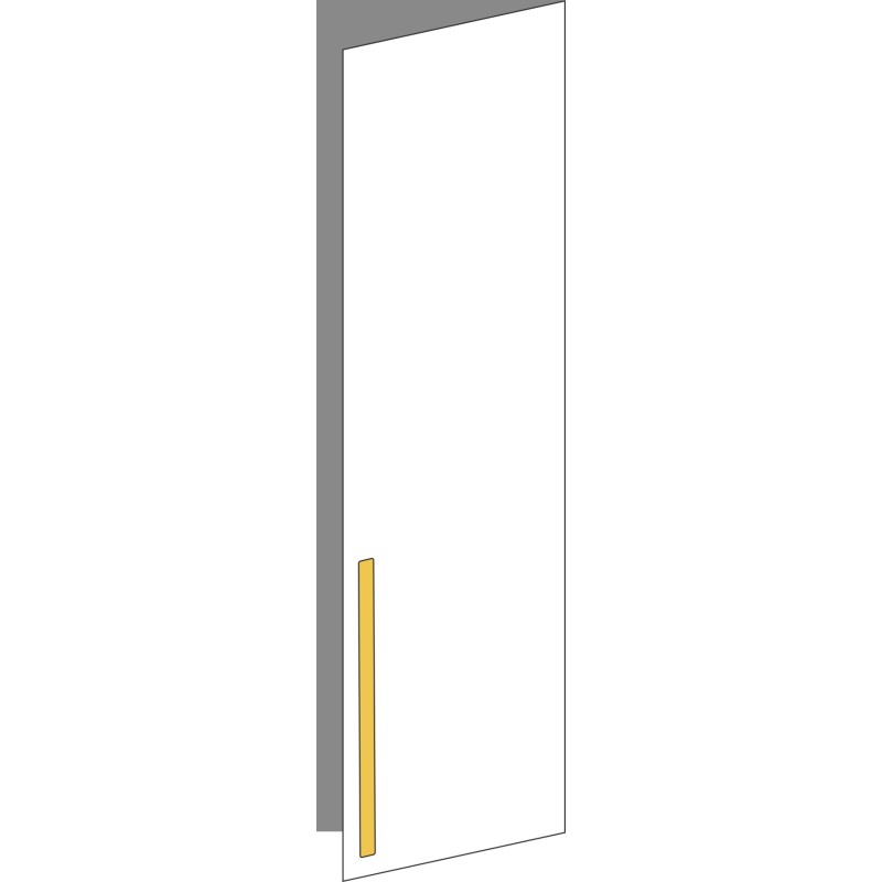 Tür 40x140 rechts, für Oberschränke oder Hochschränke (Griff Unten), ONE_LINE GOLD