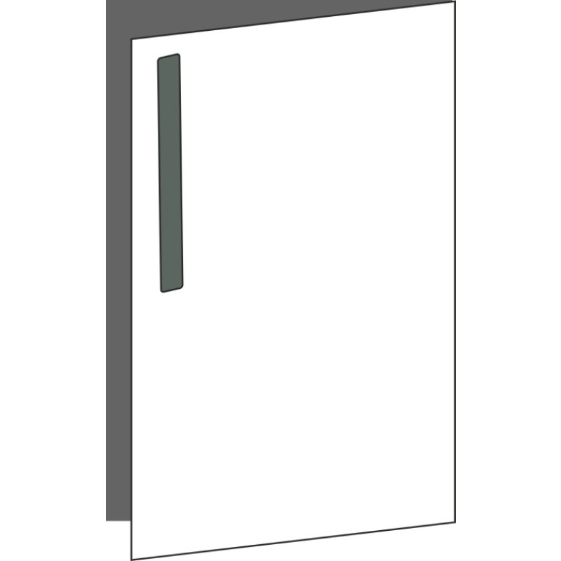 Tür 40x60 rechts, für Unterschränke oder Hochschränke (Griff Oben), ONE_LINE VERDE COMMODORO