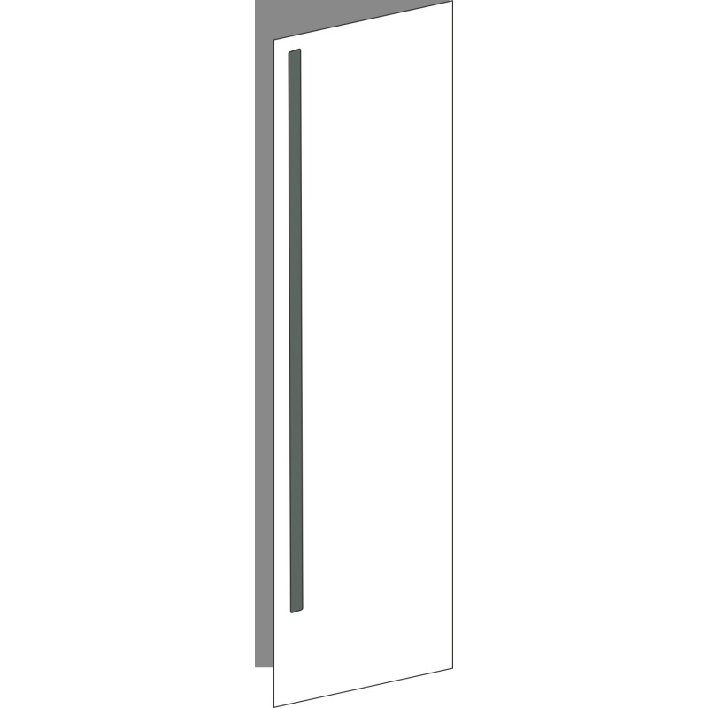 Tür 40x140 rechts, für Unterschränke oder Hochschränke (Griff Oben), ONE_LINE VERDE COMMODORO