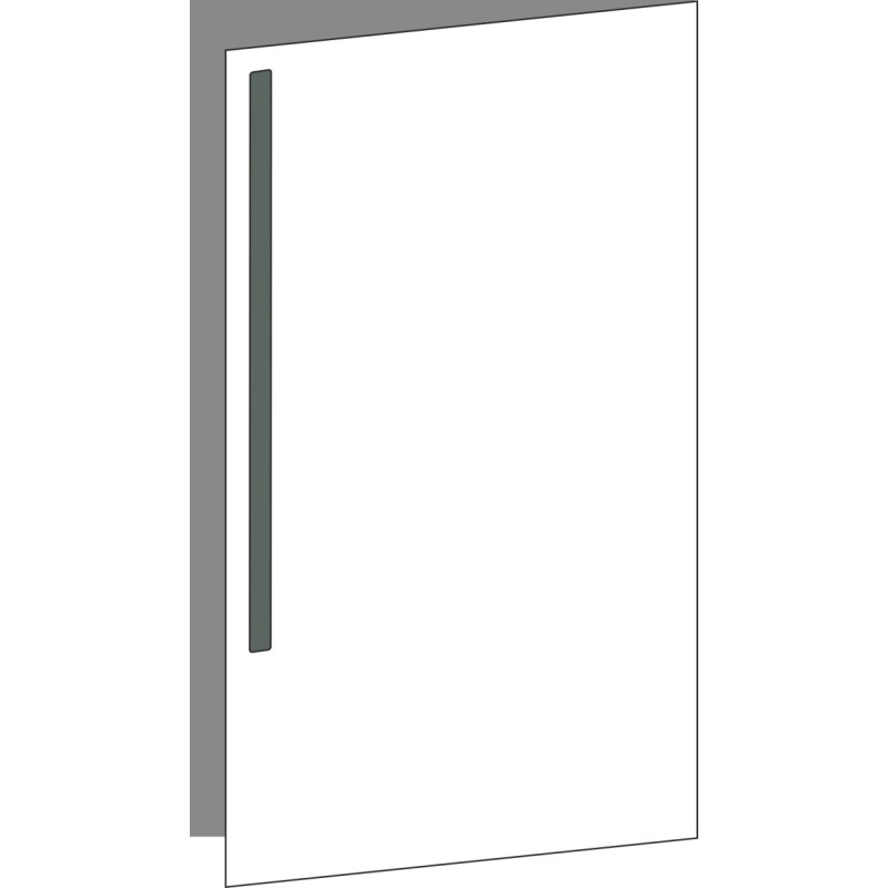 Tür 60x100 rechts, für Unterschränke oder Hochschränke (Griff Oben), ONE_LINE VERDE COMMODORO