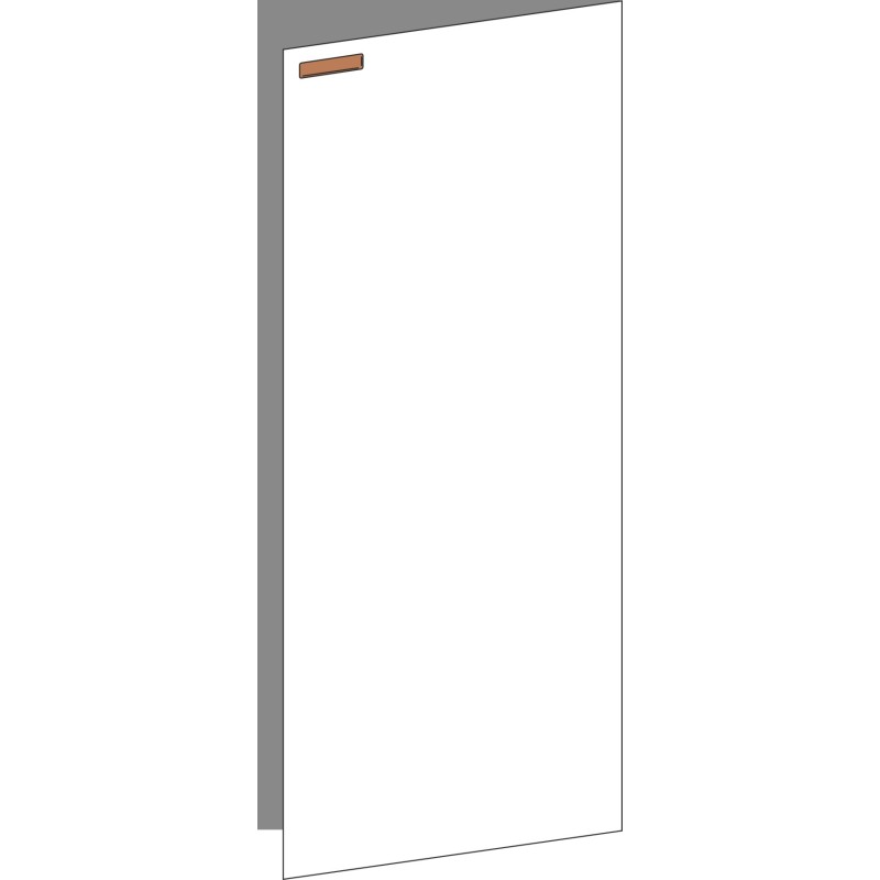 Tür 60x140 rechts, für Unterschränke oder Hochschränke (Griff Oben), ONE COPPER