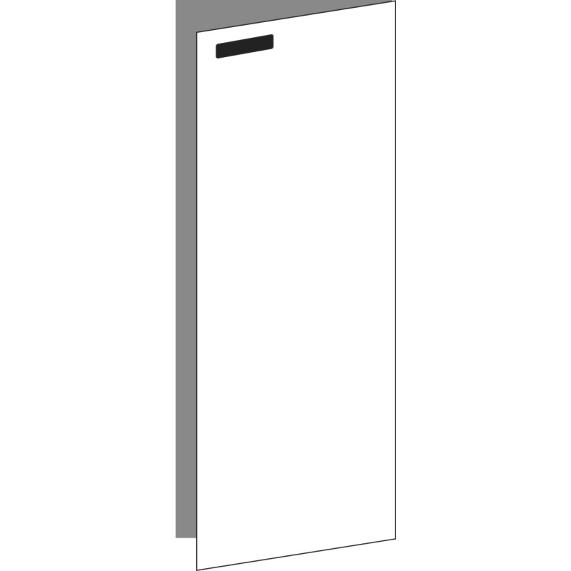 Tür 40x100 rechts, für Unterschränke oder Hochschränke (Griff Oben), ONE NERO INGO