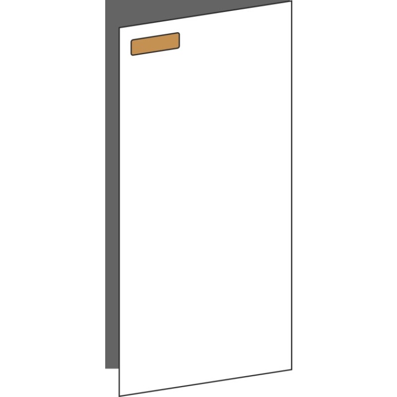 Tür 30x60 rechts, für Unterschränke oder Hochschränke (Griff Oben), ONE OAK