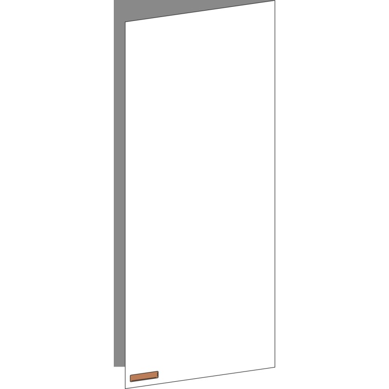 Tür 60x140 rechts, für Oberschränke oder Hochschränke (Griff Unten), ONE COPPER