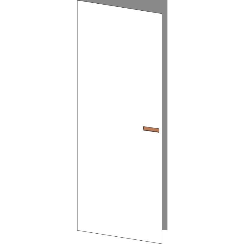 Tür 60x200 links, für Oberschränke oder Hochschränke (Griff Unten), ONE COPPER