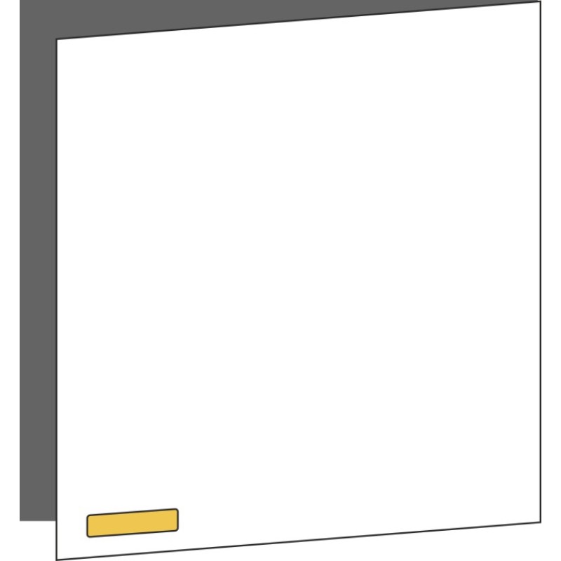 Tür 60x60 rechts, für Oberschränke oder Hochschränke (Griff Unten), ONE GOLD