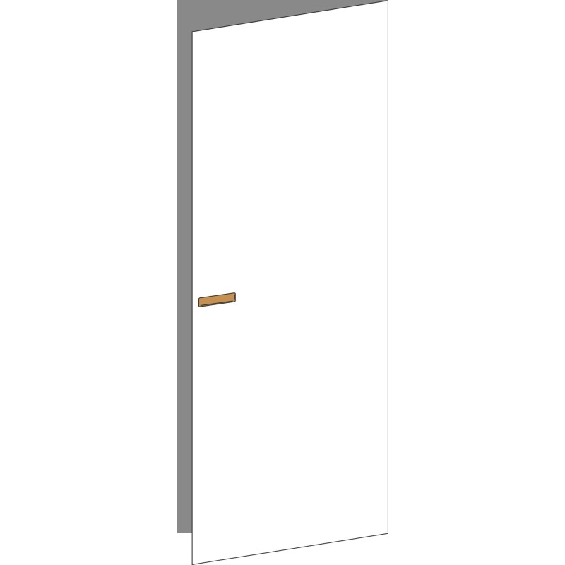 Tür 60x200 rechts, für Oberschränke oder Hochschränke (Griff Unten), ONE OAK