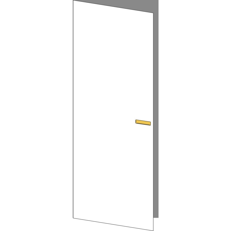Tür 60x200 links, für Oberschränke oder Hochschränke (Griff Unten), ONE GOLD