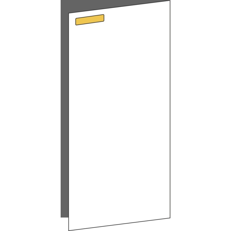 Tür 40x80 rechts, für Unterschränke oder Hochschränke (Griff Oben), ONE GOLD