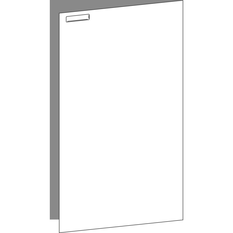 Tür 60x100 rechts, für Unterschränke oder Hochschränke (Griff Oben), ONE MONO