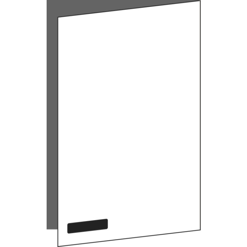 Tür 40x60 rechts, für Oberschränke oder Hochschränke (Griff Unten), ONE NERO INGO