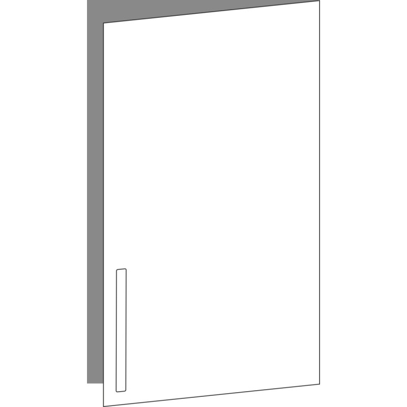 Tür 60x100 rechts, für Oberschränke oder Hochschränke (Griff Unten), ONE_LINE MONO
