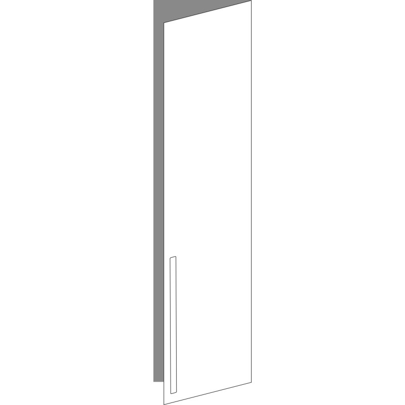 Tür 40x200 rechts, für Oberschränke oder Hochschränke (Griff Unten), ONE_LINE MONO