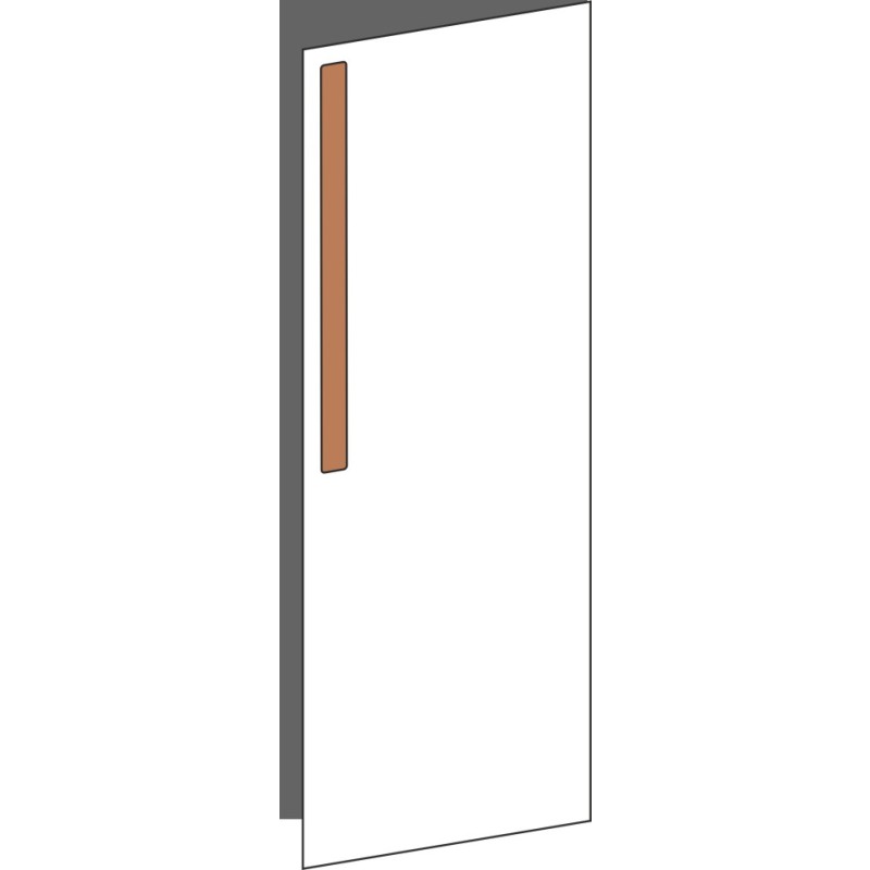 Tür 30x80 rechts, für Unterschränke oder Hochschränke (Griff Oben), ONE_LINE COPPER