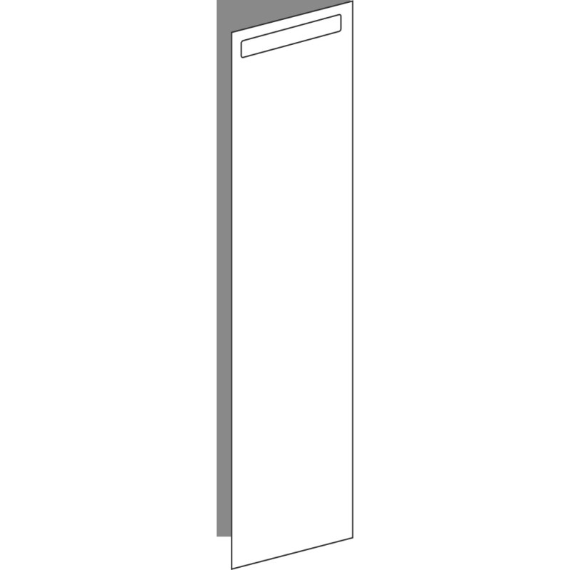 Tür 20x80 rechts, für Unterschränke oder Hochschränke (Griff Oben), ONE_LINE MONO