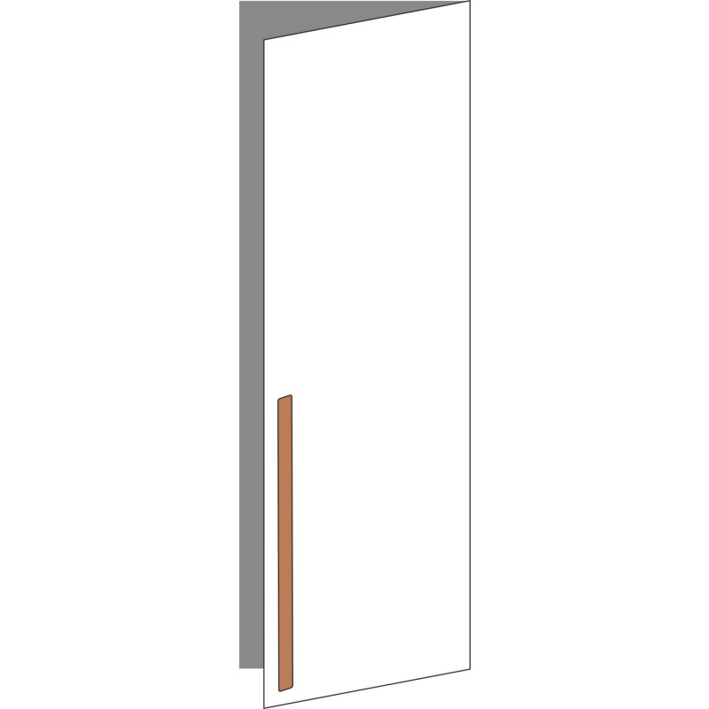 Tür 40x120 rechts, für Oberschränke oder Hochschränke (Griff Unten), ONE_LINE COPPER