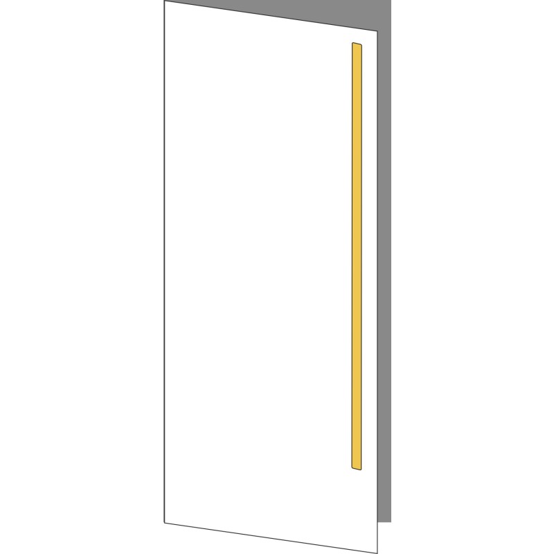 Tür 60x140 links, für Unterschränke oder Hochschränke (Griff Oben), ONE_LINE GOLD