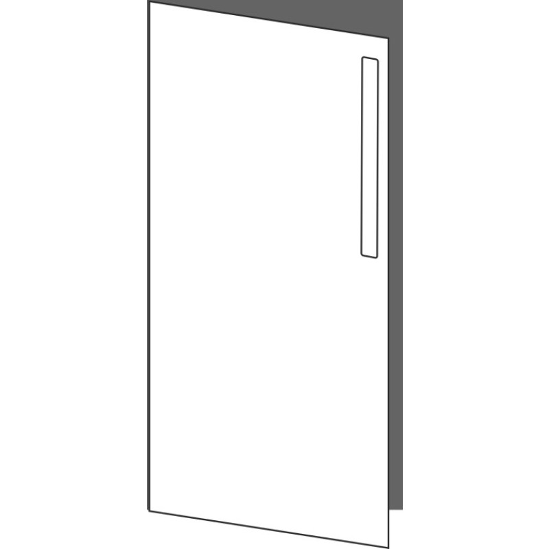 Tür 30x60 links, für Unterschränke oder Hochschränke (Griff Oben), ONE_LINE MONO