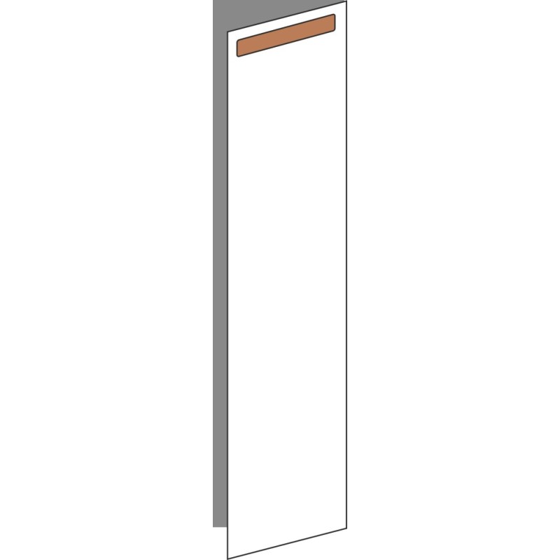 Tür 20x80 rechts, für Unterschränke oder Hochschränke (Griff Oben), ONE_LINE COPPER